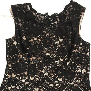 White House Black Market Lace Overlay Dress